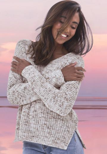 Пуловер с рукавом три четверти