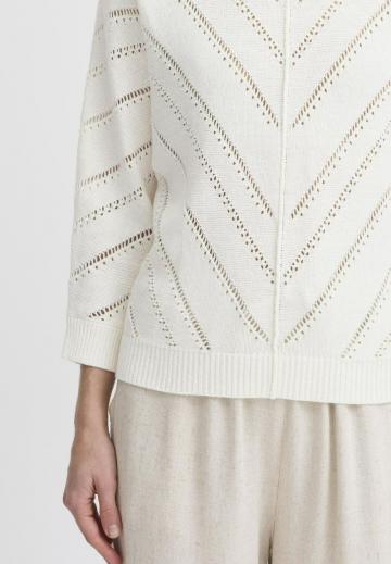 Пуловер с рукавом три четверти