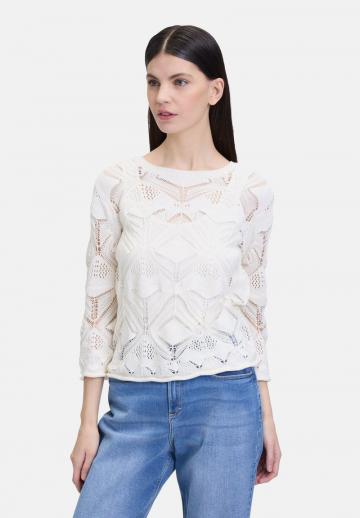 Пуловер с рукавом три четверти