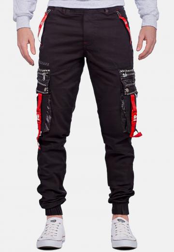 Брюки с накладными карманами