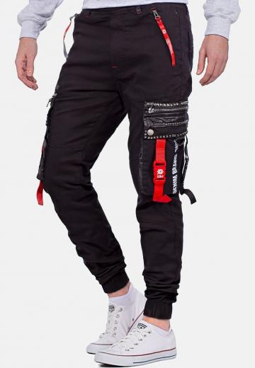 Брюки с накладными карманами