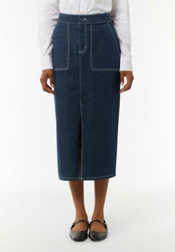 Юбка с накладными карманами