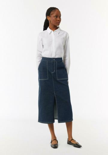 Юбка с накладными карманами