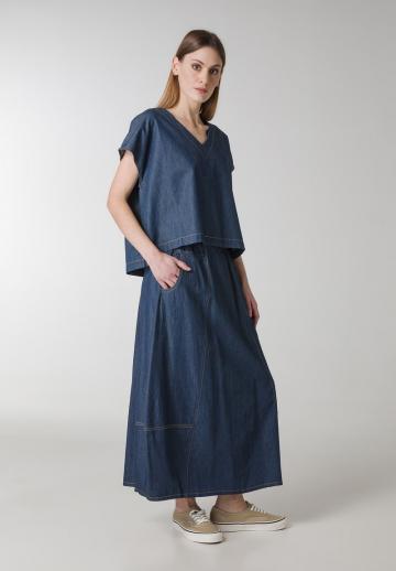 Юбка с накладными карманами