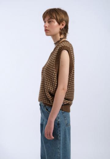 Пуловер с коротким рукавом