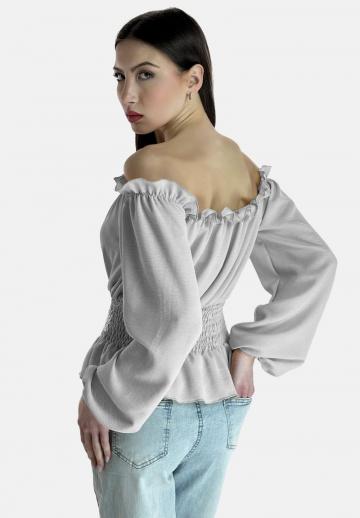 Атласная блузка