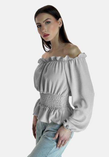 Атласная блузка