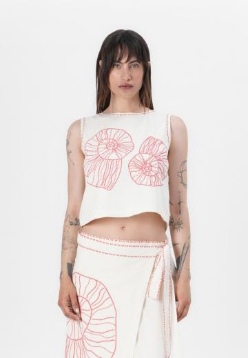 Блузка без рукавов