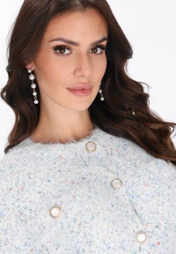 Жаккардовая вязаная кофта