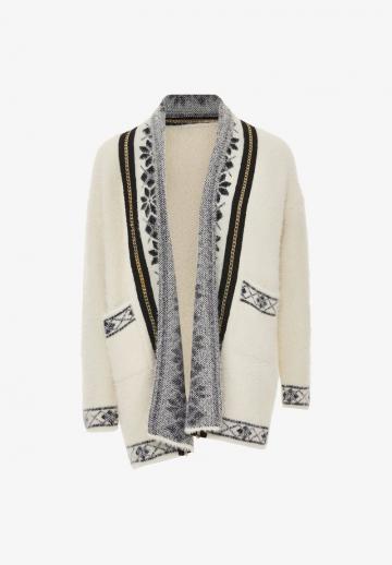 Жаккардовая вязаная кофта