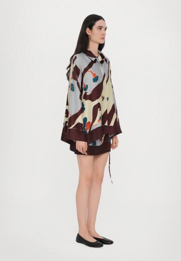 Атласная блузка