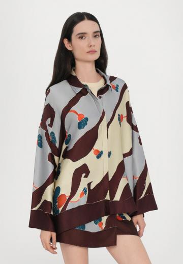 Атласная блузка