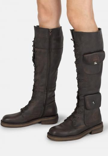 Сапоги на шнуровке