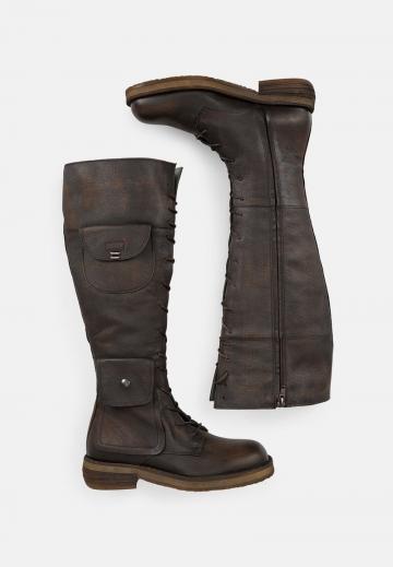 Сапоги на шнуровке