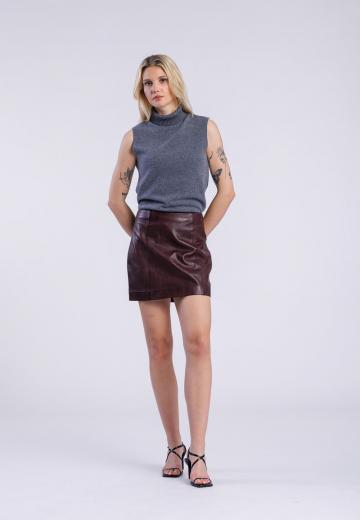 Кожаная юбка