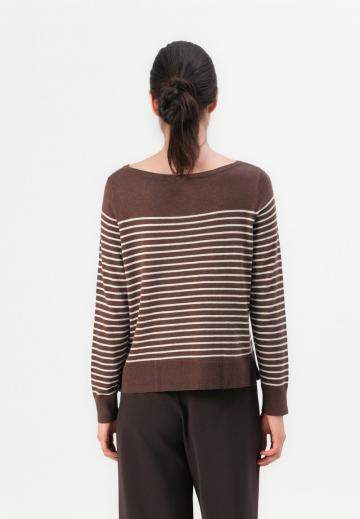 Пуловер в полоску