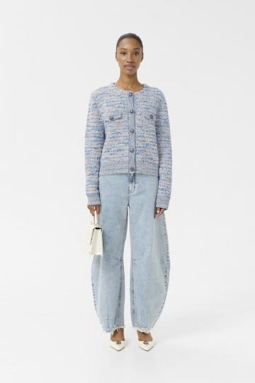 Жаккардовая вязаная кофта