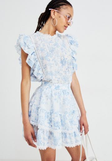 Юбка с воланами