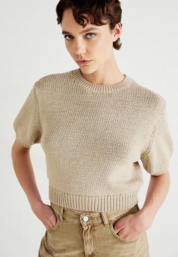 Пуловер с коротким рукавом