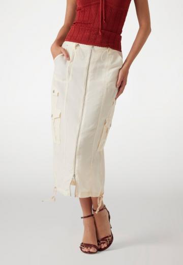 Юбка с накладными карманами