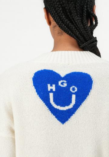 Пуловер с вырезом V