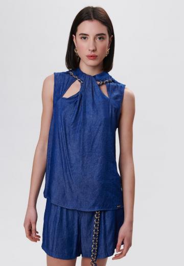 Джинсовая блузка