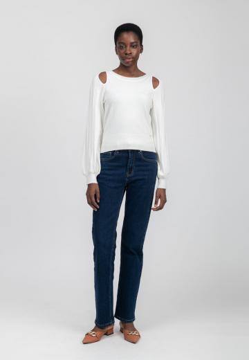 Пуловер с рукавом три четверти