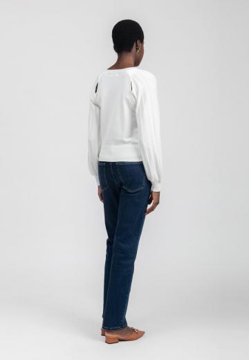 Пуловер с рукавом три четверти