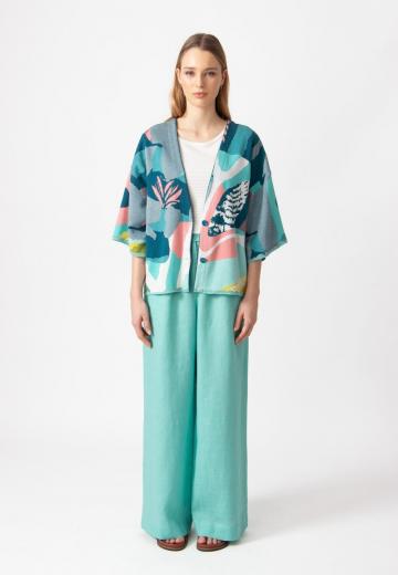 Жаккардовая вязаная кофта