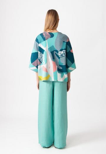 Жаккардовая вязаная кофта