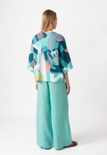 Жаккардовая вязаная кофта