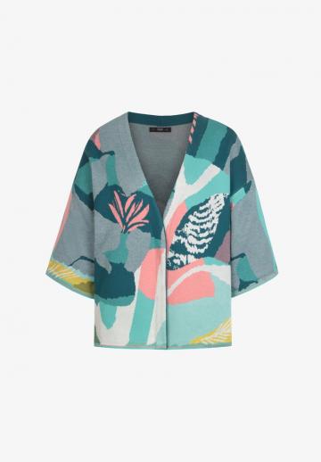 Жаккардовая вязаная кофта