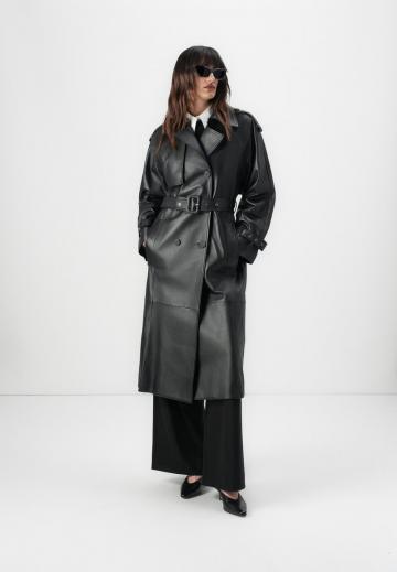 Кожаное пальто