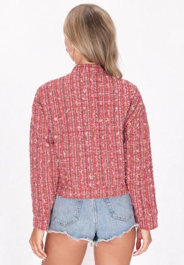 Жаккардовая вязаная кофта