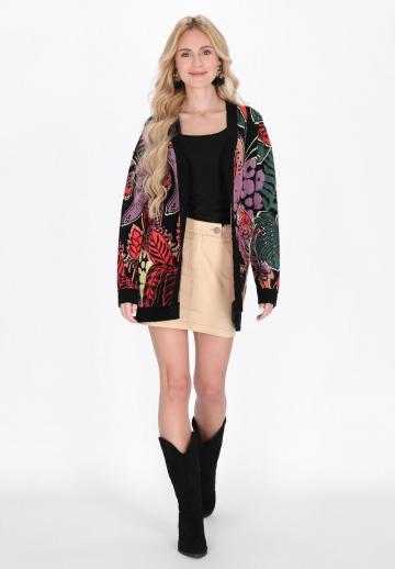 Жаккардовая вязаная кофта