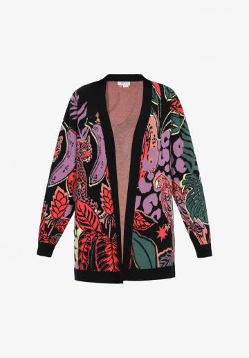 Жаккардовая вязаная кофта