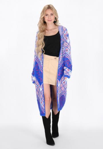 Жаккардовая вязаная кофта