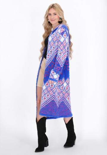 Жаккардовая вязаная кофта