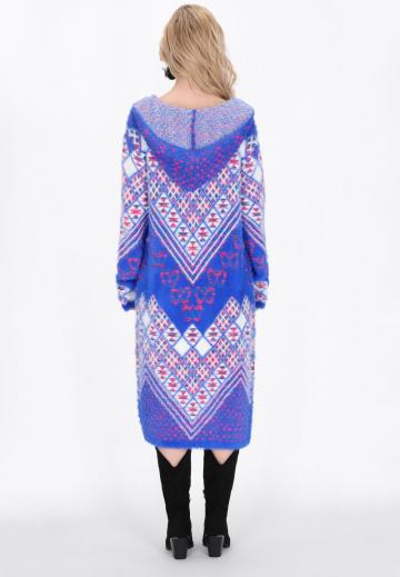 Жаккардовая вязаная кофта