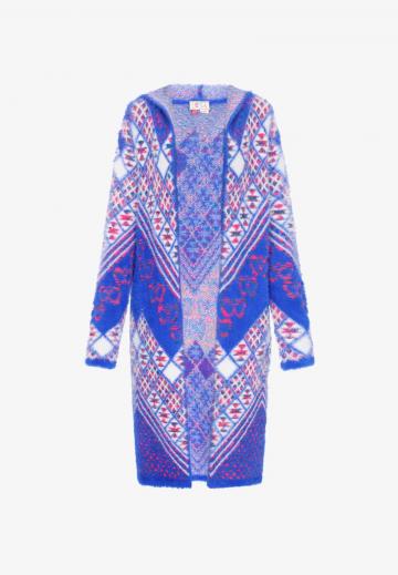 Жаккардовая вязаная кофта