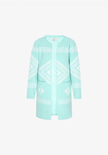 Жаккардовая вязаная кофта