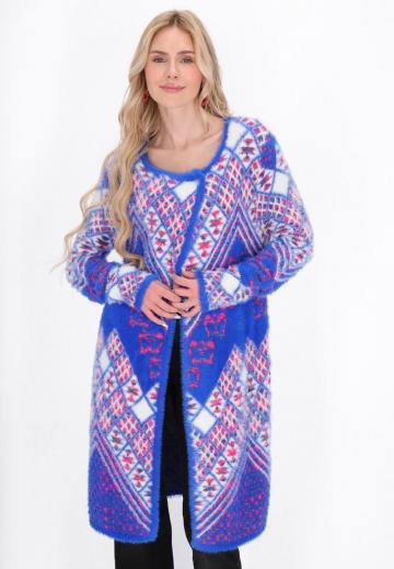 Жаккардовая вязаная кофта