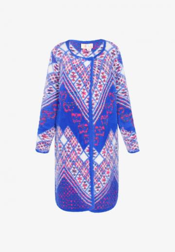 Жаккардовая вязаная кофта