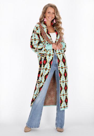 Жаккардовая вязаная кофта