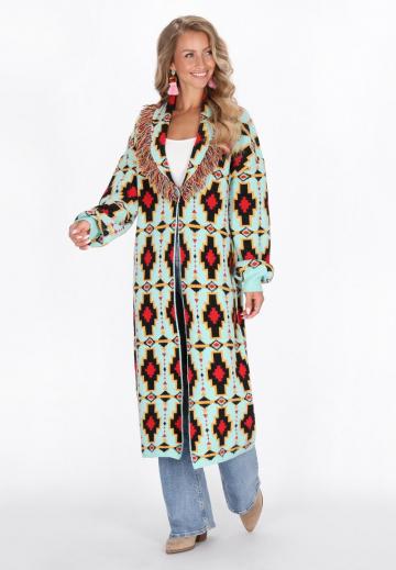 Жаккардовая вязаная кофта