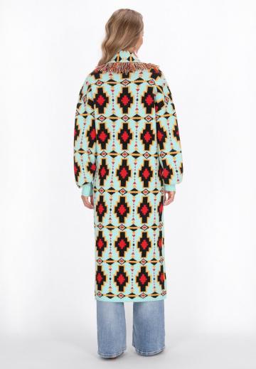 Жаккардовая вязаная кофта