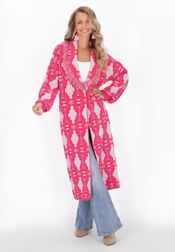 Жаккардовая вязаная кофта