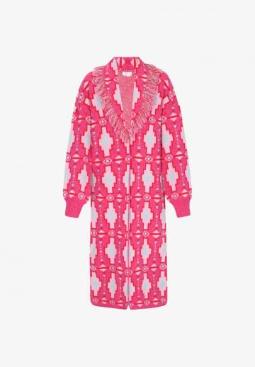 Жаккардовая вязаная кофта