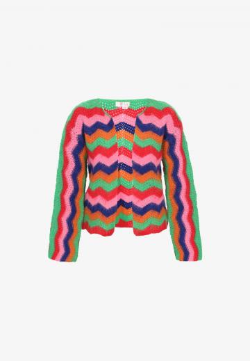 Жаккардовая вязаная кофта