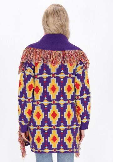 Жаккардовая вязаная кофта